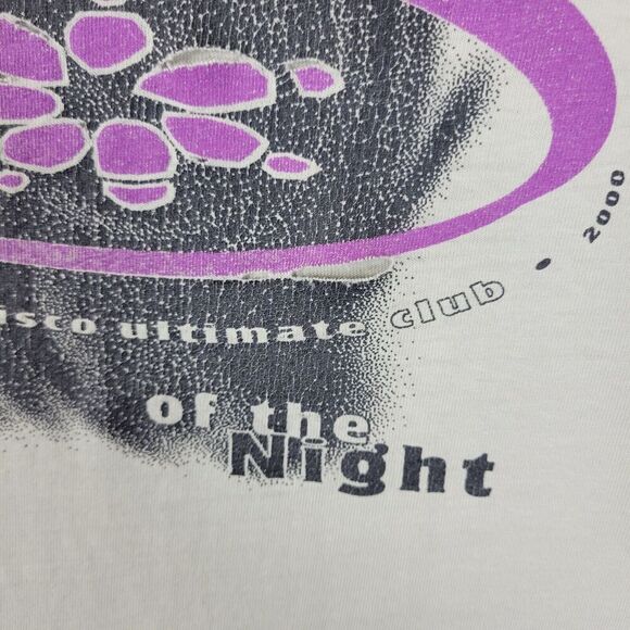 Vintage Cabbage Patch Shirt Mens Large Ivory Night Club San Francisco Thrashed - Picture 4 of 11